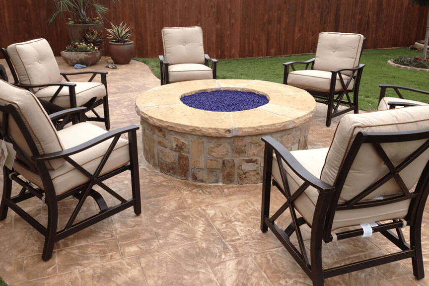 patio with fire pit