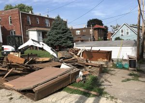 Garage demolition.