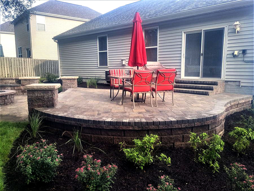 block patios with fire features