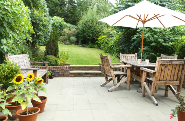 patio with fire pit