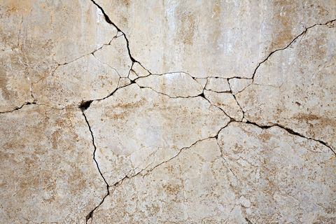 concrete is cracked