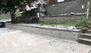 three tiered retaining wall