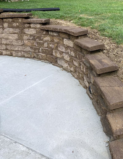 curved driveway wall 2020