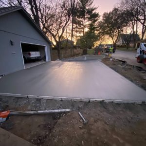 driveway concrete pour