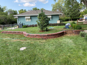 landscaping project, retaining walls