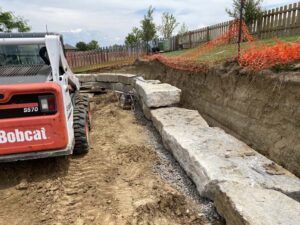 Large stone retaining wall 2